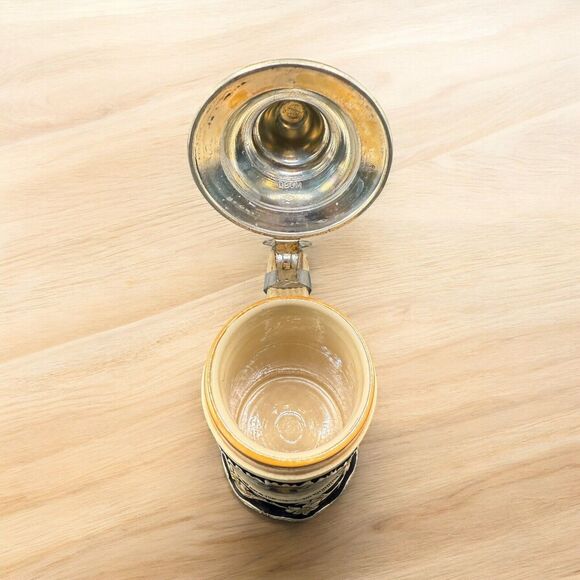 Lidded DBGM Ceramic German Beer Stein with Music Box - Picture 5 of 5